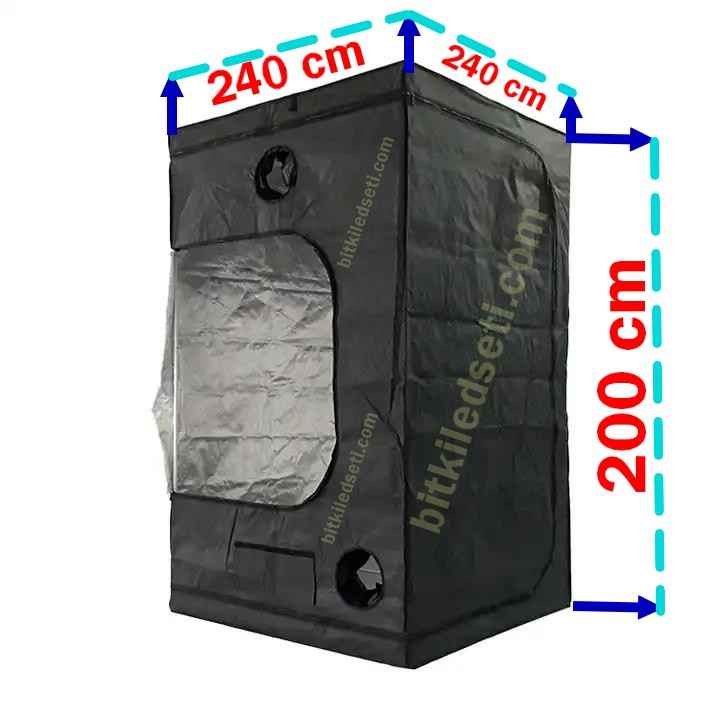 Bitki Yetiştirme Seti No 2 5 Profesyonel Bitki Yetiştirme Seti içindeki devasa 240x240x200 cm çadır