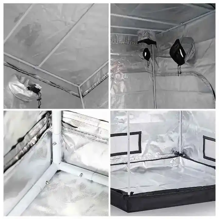 120x120x200 Bitki Çadırı 12 120x120x200 bitki çadırının yüksek yansıtıcılı mylar iç kaplaması