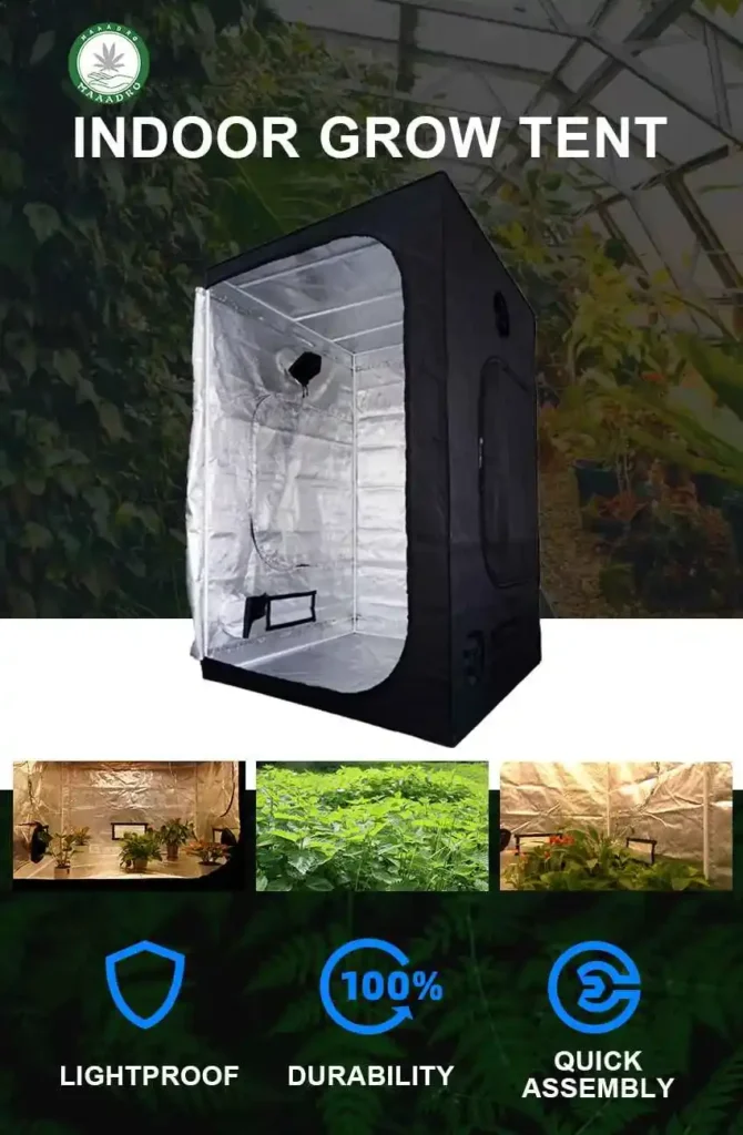 120x120x200 Bitki Çadırı 8 120x120x200 bitki çadırının yüksek yansıtıcılı mylar iç kaplaması