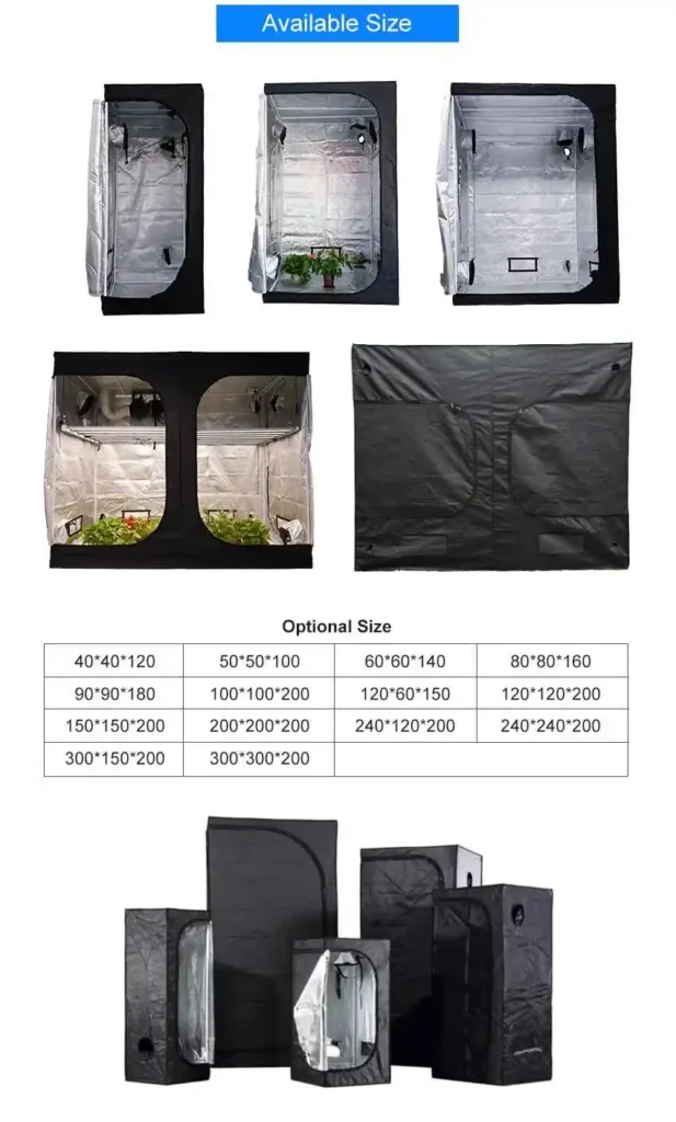 120x120x200 Bitki Çadırı 13 120x120x200 bitki çadırının metal taşıyıcı barları ve fan havalandırma portu