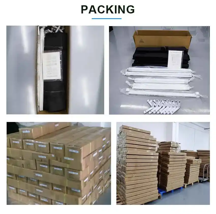 Kurulu ve kapalı halde duran 120x120x200 bitki çadırı