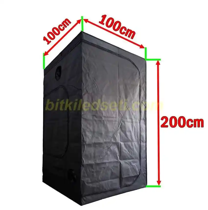 Bitki Yetiştirme Seti No 1 17 Bitki Yetiştirme Seti içindeki 100x100x200 cm boyutlarındaki çadır