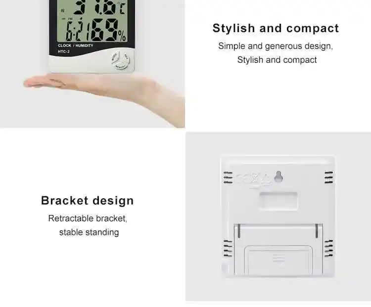 HTC-2 Dijital Termometre 6 HTC-2 Higrometre modelinin kablolu dış sıcaklık ölçüm sensörü