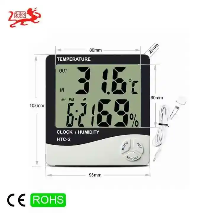 HTC-2 Dijital Termometre 11 HTC-2 Higrometre Dijital Nem ve Sıcaklık Ölçer