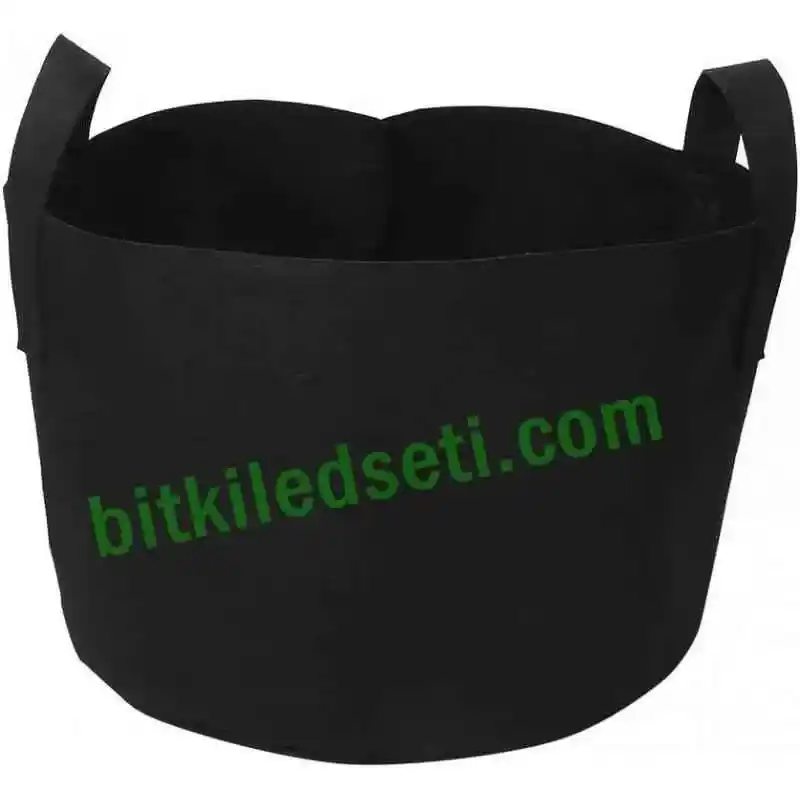 7.5 Litre Kumaş Saksı 7 15 litrelik kumaş saksının güçlendirilmiş taşıma kulpları