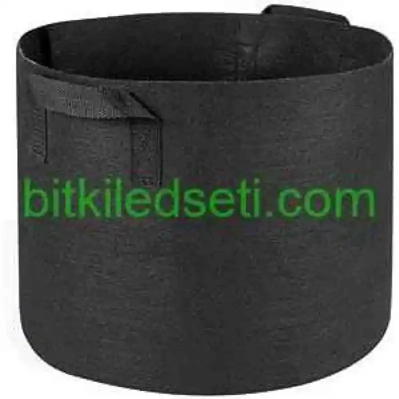 7.5 Litre Kumaş Saksı 8 Kumaş saksının nefes alabilen, gözenekli keçe kumaş dokus