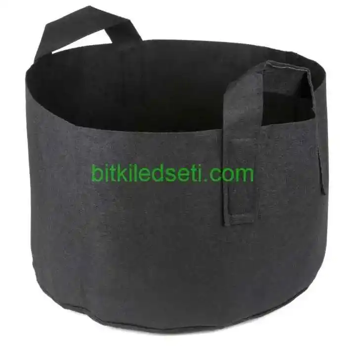 7.5 Litre Kumaş Saksı 7 Kumaş saksının nefes alabilen, gözenekli keçe kumaş dokus