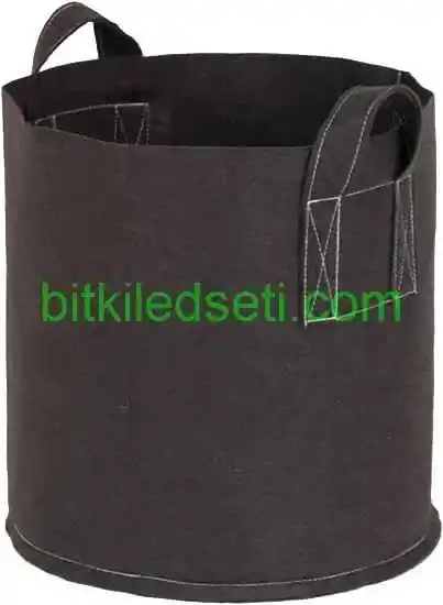 7.5 Litre Kumaş Saksı 9 Kumaş saksının nefes alabilen, gözenekli keçe kumaş dokus