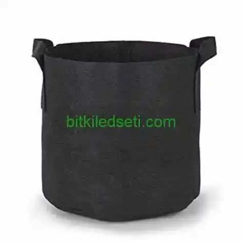 7.5 Litre Kumaş Saksı 15 7.5 Litre hacminde, taşıma kulplu siyah kumaş saksı
