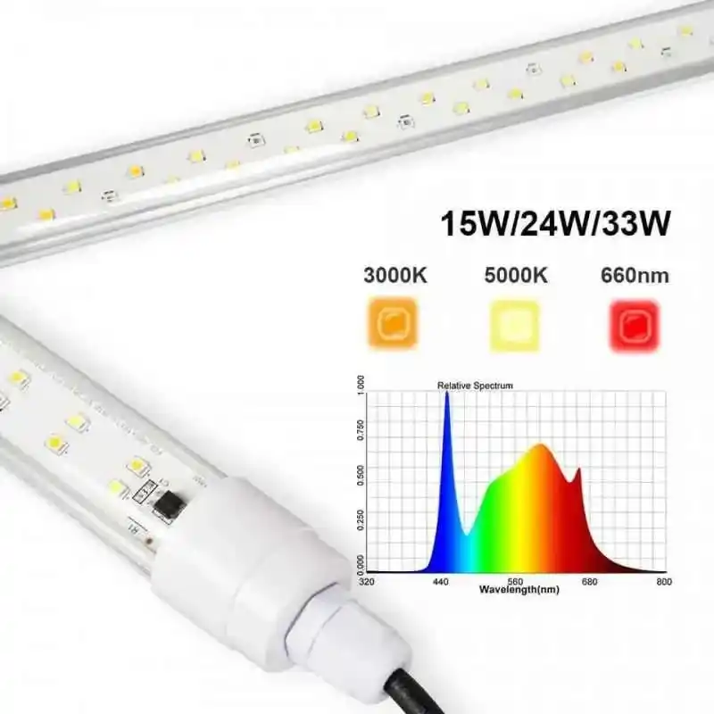 T8 LED tam spektrum bitki yetiştirme lambası ve montaj klipsleri