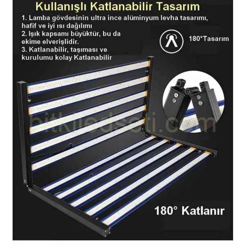 1000W F10 Max Samsung LM281B 5 , F10 Max 1000W lambanın manuel dimmer potansiyometresi ve RJ45 ağ kontrol portları