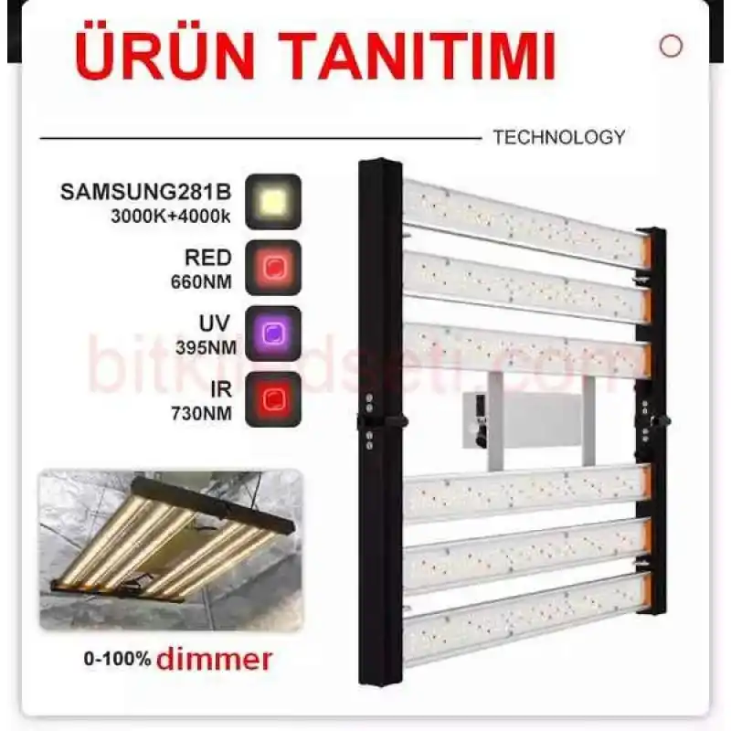 , F6 320W lambanın kompakt, katlanmış hali