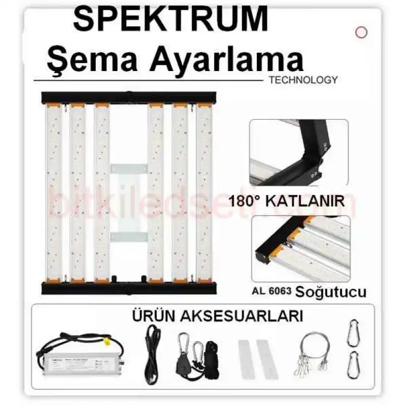 , F6 320W lambanın kompakt, katlanmış hali