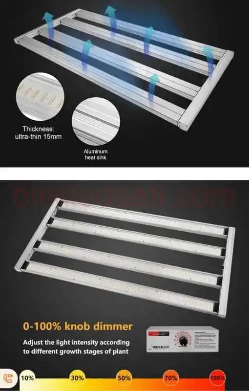 480W F4 Max Samsung & UV/IR 15 480W Bitki Lambası F4 Max'in Samsung ve Osram çipli LED barlarının yakından görünümü