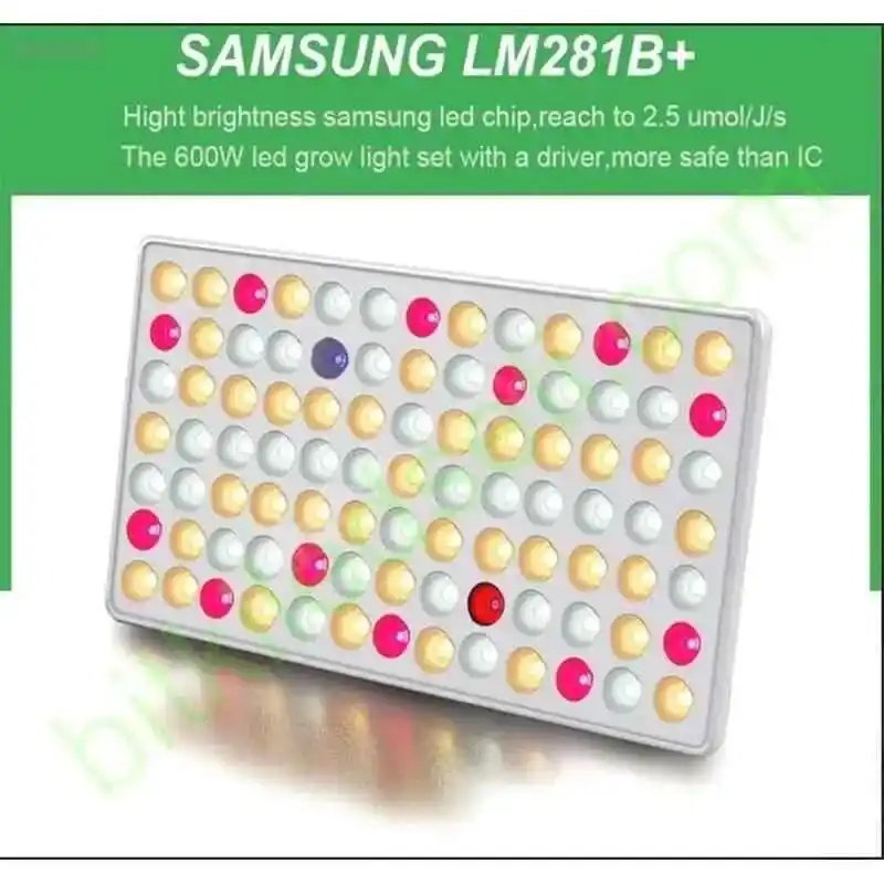 Samsung LM281B 60W Bitki Lambası 6 60 watt Samsung LM281B Quantum Tam Spektrum Reflektörlü LED Bitki Büyütme Lambası