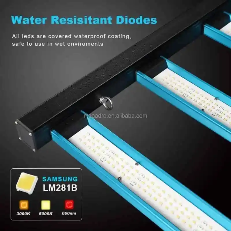 650W 5x5 Katlanabilir Lamba 1 650W Katlanabilir Lamba'nın bir yetiştirme alanı üzerindeki maksimum kapsama ve homojen ışık dağılımı şeması