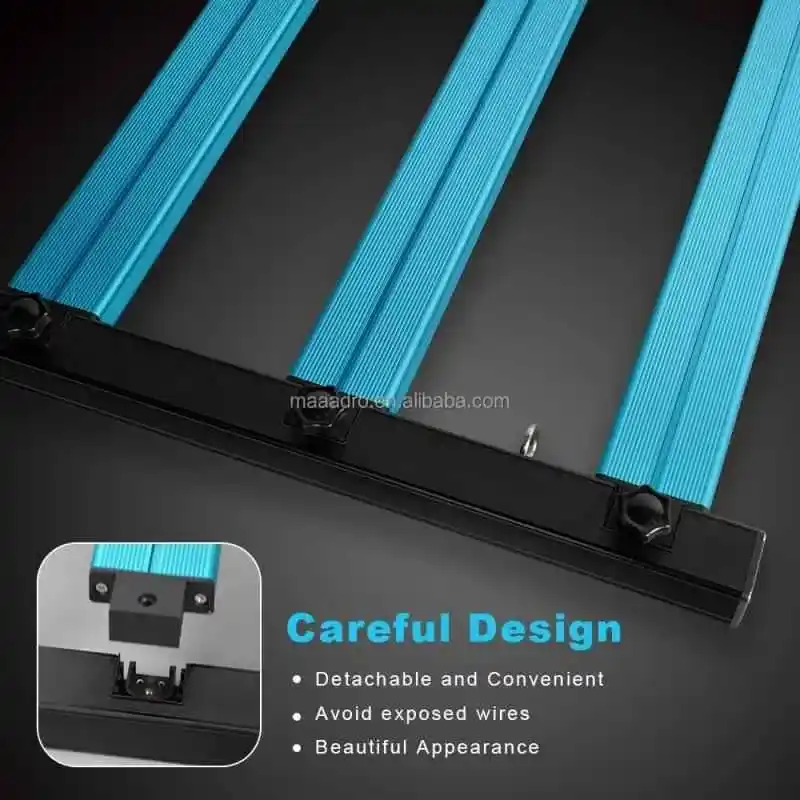 650W 5x5 Katlanabilir Lamba 8 650W Katlanabilir Lamba'nın bir yetiştirme alanı üzerindeki maksimum kapsama ve homojen ışık dağılımı şeması