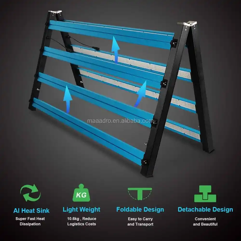 650W 5x5 Katlanabilir Lamba 6 , 5x5 650W lambanın depolama ve taşıma için katlanmış kompakt hali