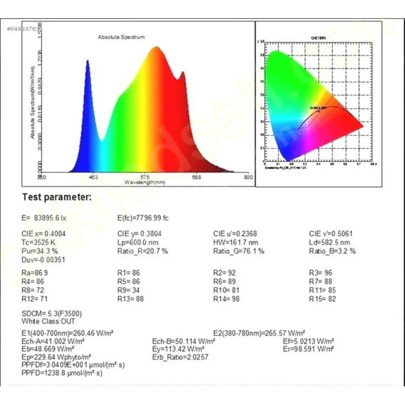 QBX650 Pro, çiçeklenme için gerekli kırmızı ve IR LED'lerin aktif olduğu Bloom modunda çalışıyor