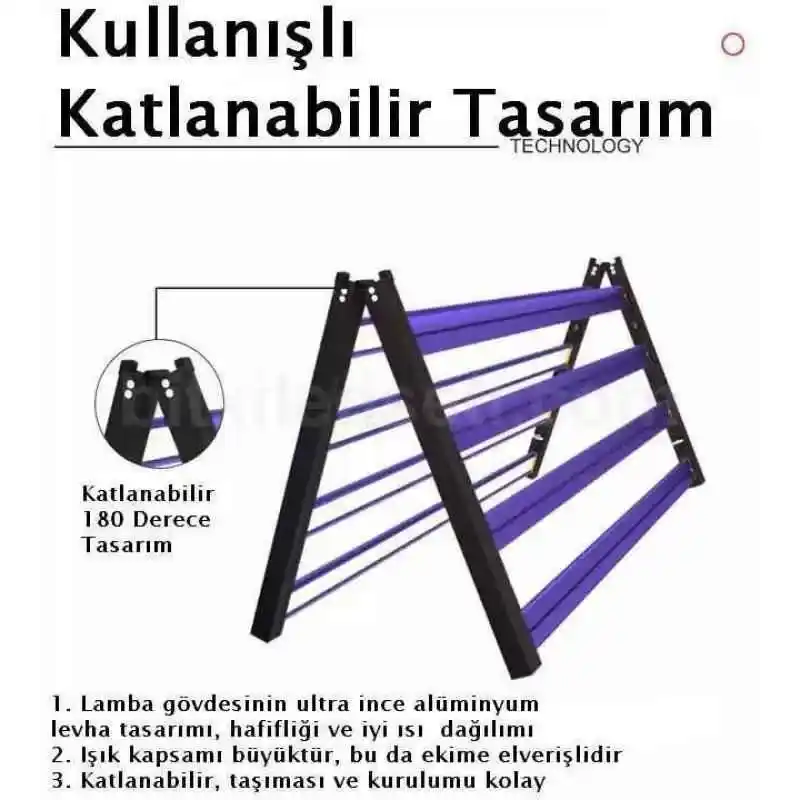 700W Bitki Lambası , F8, 8 barlı, 5 spektrumlu ve profesyonel sertifikalı tasarım