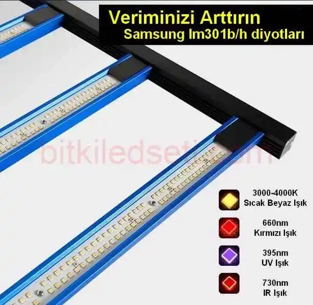 800W TQX-800B/H Max 4 800W LED Grow Light , F8 Max, RJ45 kontrollü, 8 barlı ticari aydınlatma sistemi