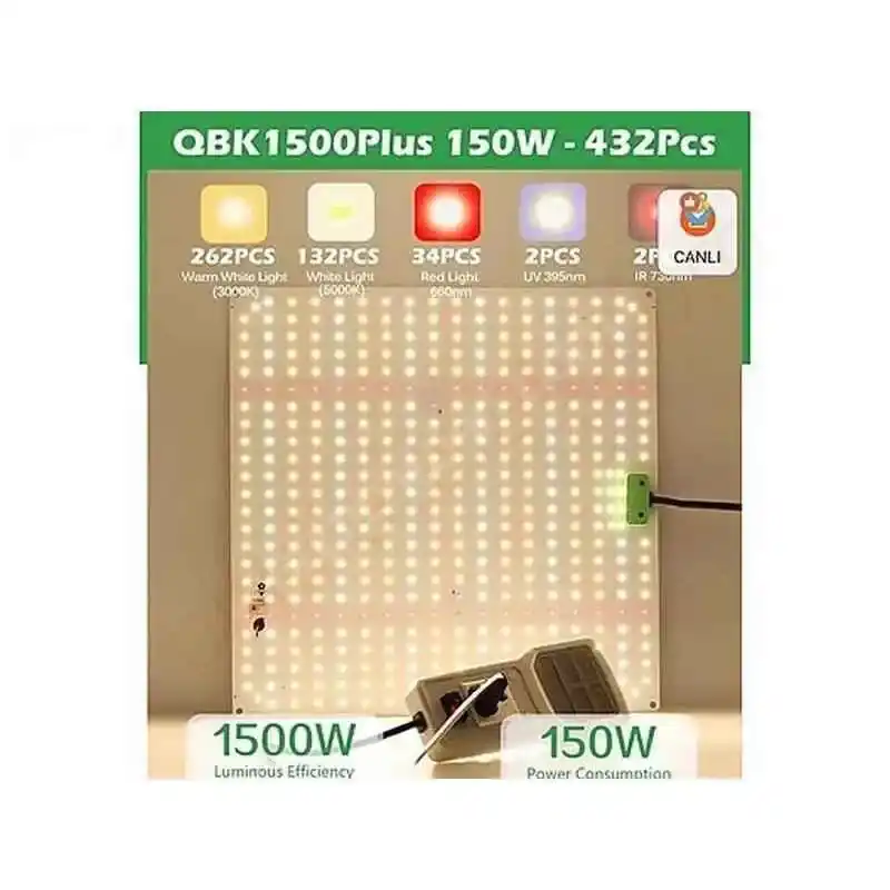 150W Bitki Lambası Samsung LM281B Quantum Board 15 150W Bitki Lambası Samsung LM281B Quantum Board QBK 1500 Plus