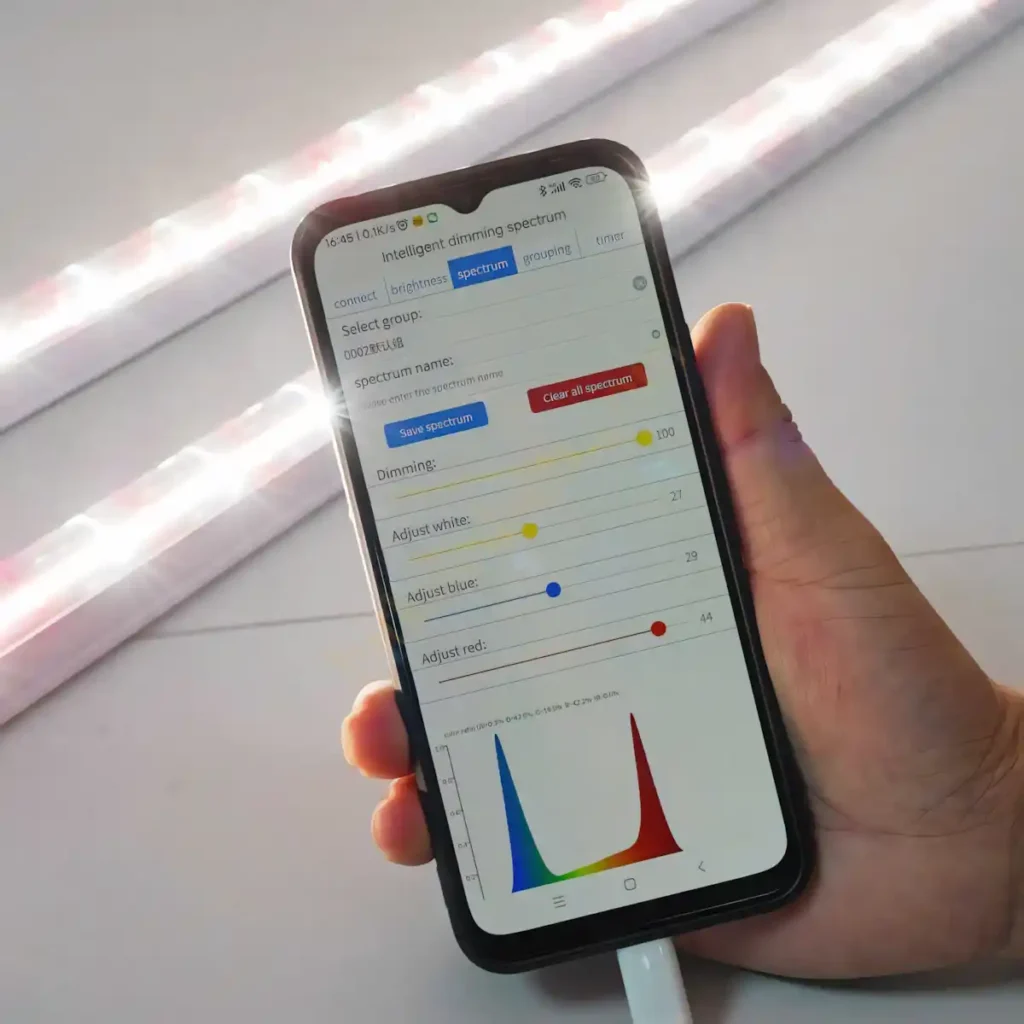 30W 120cm IP65 akıllı sera lambası kumandalı full spektrum LED