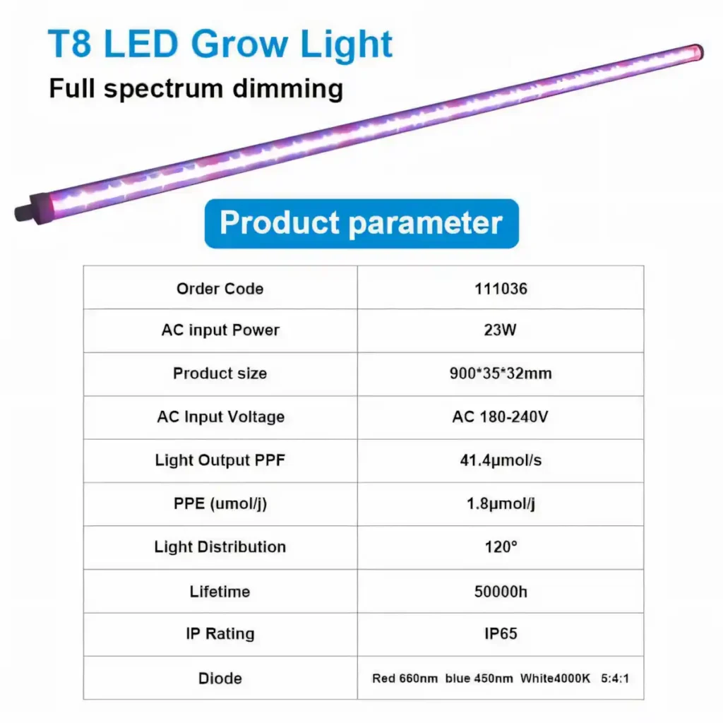 T8 23W 90cm IP65 Akıllı Sera Lambası