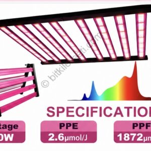 720W Samsung LM281B UV IR 8 Bar Bitki Lambası