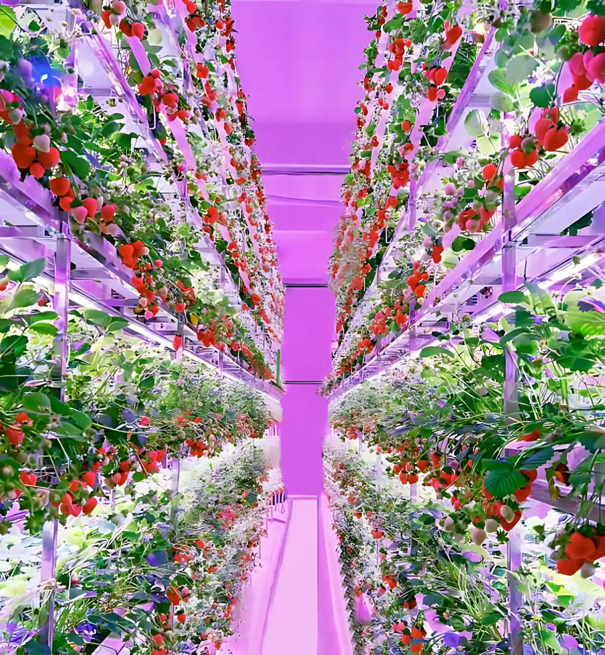 Raf sistemindeki ısı kontrolü. Çilek Özel Spektrum Led Lamba.