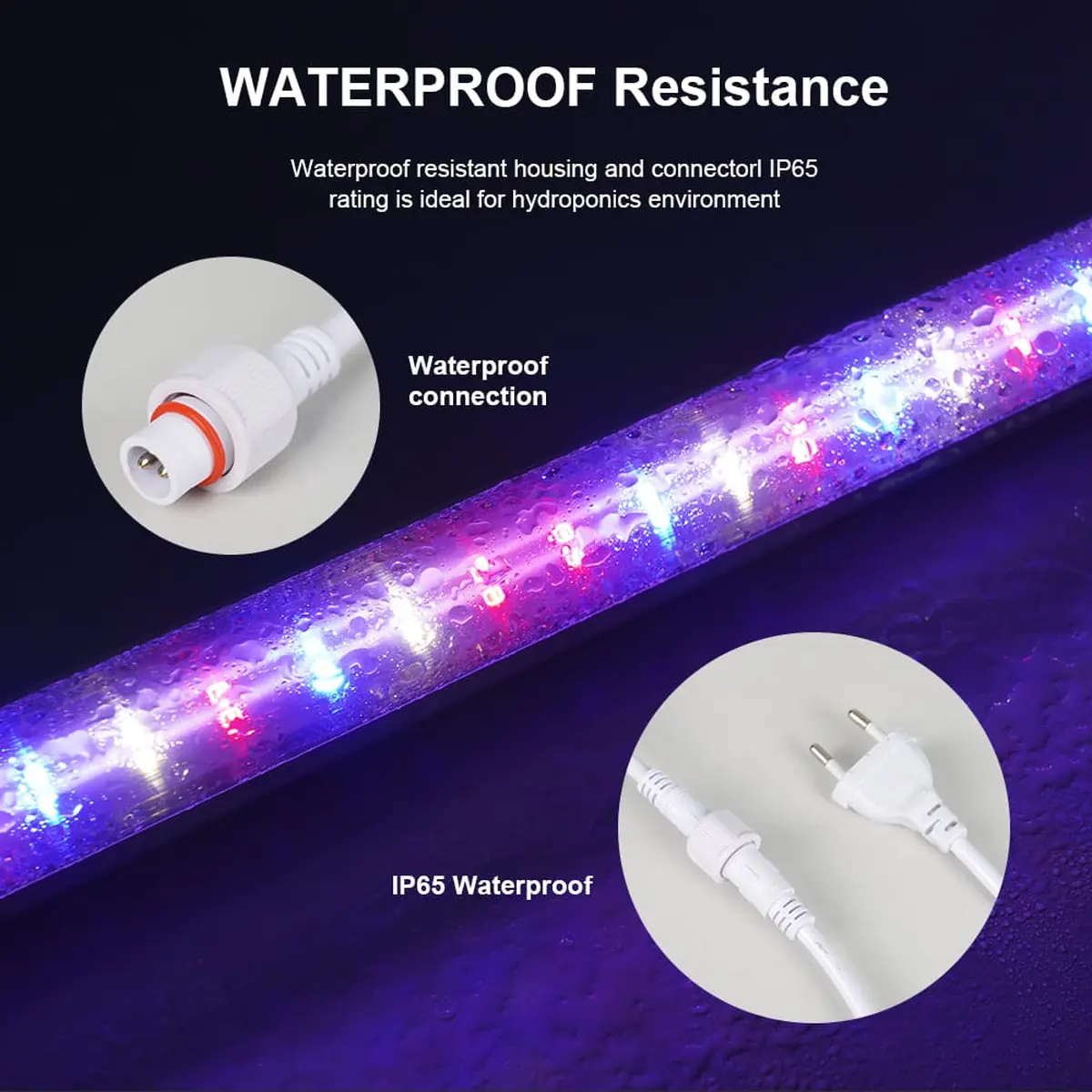 UV ve IR Destekli 5 Kanallı 36W 120cm IP65 T8 Akıllı Sera Lambası